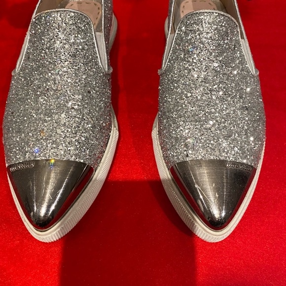 Miu Miu Cap Toe snickers, glitter, size 36/US6 - Picture 8 of 8